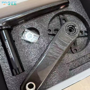 Juego de Bielas SeeMore de 170 mm de Fibra de Carbono Ultraligero para Bicicleta de Carretera y Gravel, Plato de 110BCD con Medidor de Potencia, 8 Tornillos, <span class=keywords><strong>Dub</strong></span>, 29 mm - Product Image 1