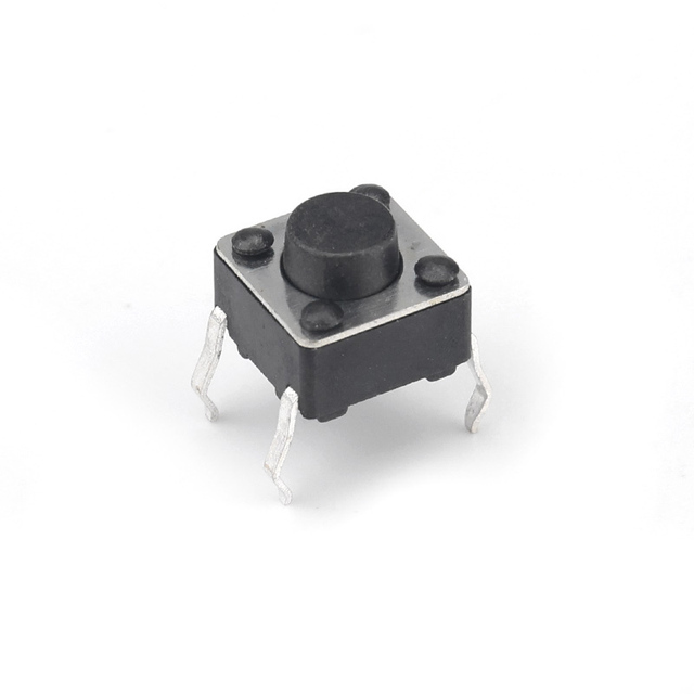 6*6 Series Through-Hole Tactile Switch 6mmx6mm 1NO1NC Plastic Electronic with Max. 12V Voltage