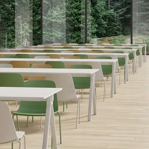Restaurant design de luxe bibliothèque empilable hôtel salle à manger confortable maison salle à manger nordique en plastique chaise pour salle à manger