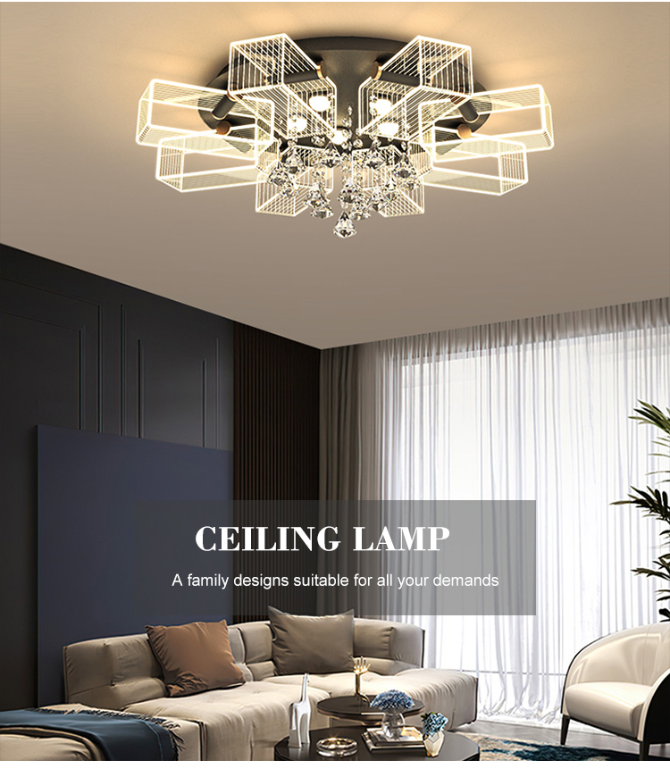 High Quality Indoor Luxury Decoration Acrylic Bedroom Living Room Modern LED Ceiling Lamp