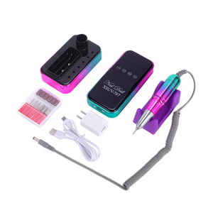 Machine à ongles électrique professionnelle portable sans fil 45000 tr/min avec moteur sans balais et brosse intégrée pour acrylique - Product Image 2