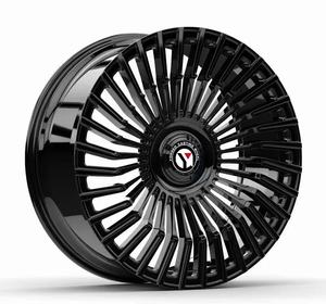 YQ nuevo diseño Multi Spoke 18-24 pulgadas 5*120 rueda forjada negra brillante apta para <span class=keywords><strong>Range</strong></span> <span class=keywords><strong>Rover</strong></span> <span class=keywords><strong>Evoque</strong></span> con tapas flotantes - Product Image 2