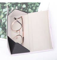 Étui à lunettes de soleil fait main de la série Cactus avec impression de logo personnalisé, boîte d'emballage de lunettes pliables en PU tendance
