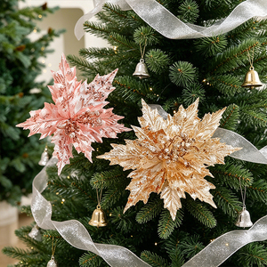 Fiori Natalizi Stile Ghiaccio Personalizzati per Decorazioni Albero di <span class=keywords><strong>Natale</strong></span> OEM ODM Design Personalizzato Ornamenti Floreali Natalizi - Product Image 3