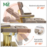 Table de massage électrique de luxe avec 3 moteurs, pliable, mobilier commercial pour salon de spa et usage en entrepôt