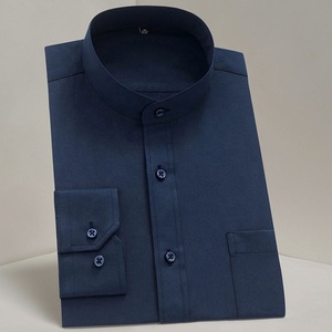 Camisa Casual de Negocios Blanca de Manga Larga con Cuello Vertical para Hombre 2025, 100% Algodón, Transpirable, Sin Planchado, de Alta Gama - Product Image 3