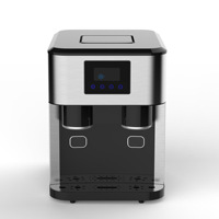 Machine à glaçons électrique 3 en 1 pour comptoir, en acier inoxydable, avec broyeur de glace et distributeur d'eau, pour usage domestique et commercial