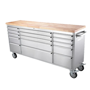 Armoire à outils de haute qualité à 15 tiroirs, vente directe d'usine, 72 pouces, organisateur de douilles avec roues - Product Image 2