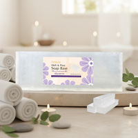 Base de savon à la glycérine transparente à fondre et à couler en gros, 1 kg - Anti-acné, personnalisable pour la fabrication artisanale de savon