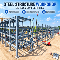 Atelier et entrepôt en structure métallique préfabriquée, conception personnalisée, bâtiment métallique pour atelier de transformation et stockage
