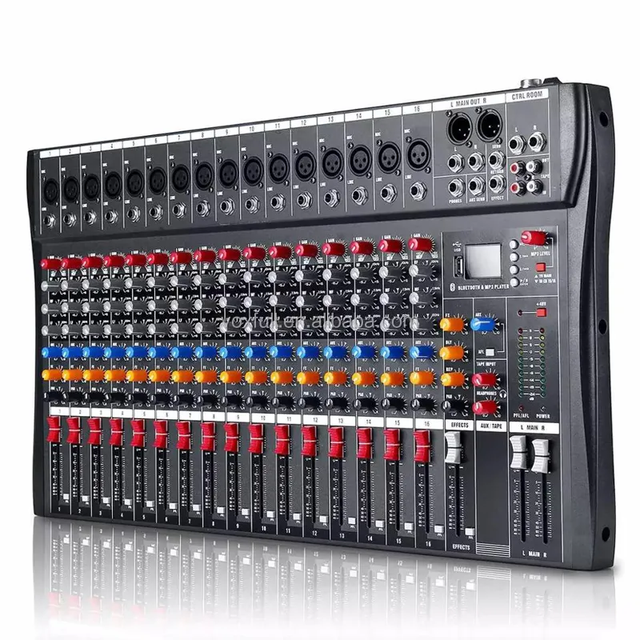 Voxfull CT16 16 Channels Professional Digital Audio Mixer Sound Mixing Console with 48V Phantom Power