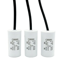 CBB60 12uF 450VAC AC-Motorbetriebskondensator mit Kabel für Waschmaschinen und Wasserpumpen