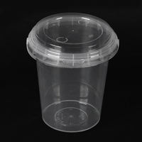 Gobelets en plastique réutilisables 16/32/40oz PP transparent jetables pour jus de fruits perle boisson Bubble Boba Thé au lait Vasos Plastico seau tasses