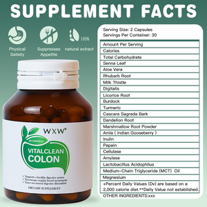 Stock WXW Colon <b>Detox</b> Capsules Adult Health Support Gut Pill with Milk Thistle <b>Liver</b> Cleanse and Slimming Benefits - Product Image 4