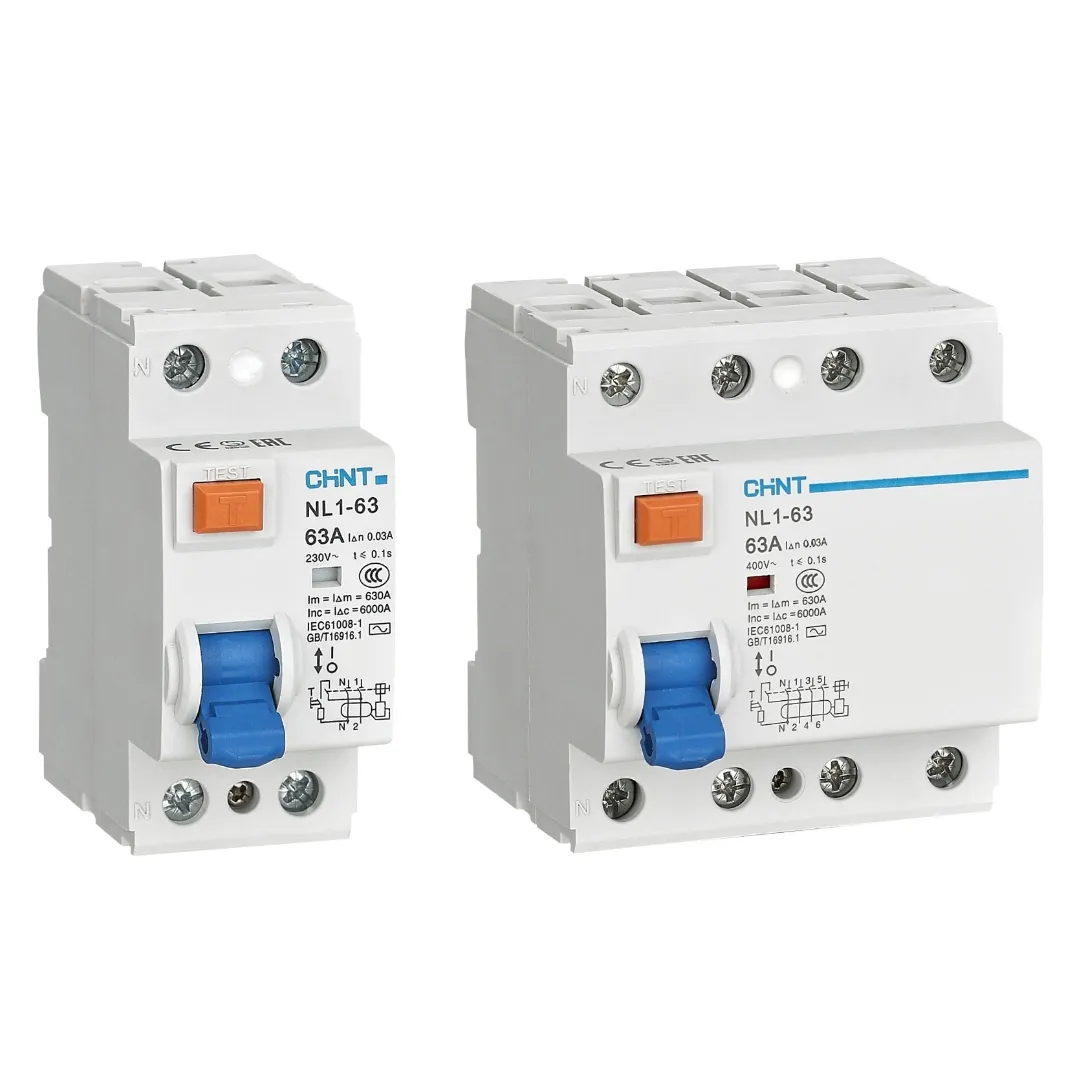 Chint original NL1-63 RCD Differential switches 2P 4P RCCB ELCB type A type AC CHNT Residual Current Operated Circuit Breaker