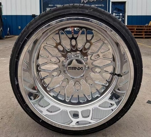 Rines FANXI Negros Brillantes Forjados 20x10 <span class=keywords><strong>22x10</strong></span> 22x12 24x12 24x14 26x12 26x14 6x139.7 8x165.1 8x170 8x180 8x6.5 con Tapas Flotantes - Product Image 3