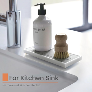Accessoire <span class=keywords><strong>de</strong></span> <span class=keywords><strong>cuisine</strong></span> comptoir séchage instantané diatomite grès céramique pierre évier caddy organisateur plateau porte-éponge tapis <span class=keywords><strong>de</strong></span> pierre - Product Image 5
