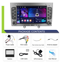 Autoradio Android Podofo 7 pouces 4+64G 2 Din pour Peugeot 408/308 T7, Carplay/Android Auto sans fil, Carplay universel ODM