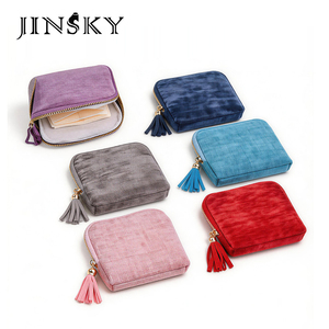 Jinsky Velvet <b>Drawstring</b> <b>Pouch</b> Mini Cute Jewelry Storage Bag for Ring Bracelet Lipstick Instagram Style - Product Image 1