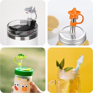 Silicone/PVC Anti-Dust Handmade Straw Toppers for 30oz/40oz Tumblers 0.4 Inch/10mm Fits All Branded <b>Cups</b> (Multi-Design) - Product Image 6