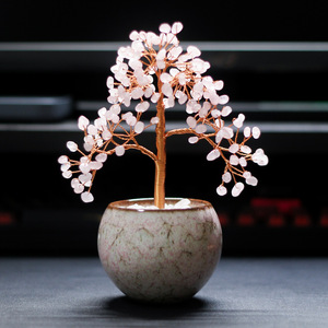Citrine <b>Crystal</b> <b>Tree</b> Handmade Money <b>Tree</b> Ceramic Base Home Decoration Ornament - Product Image 3