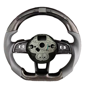 Volant en fibre de carbone de haute qualité avec LED, adapté aux modèles Volkswagen Polo Golf R 6 7 8 MK6 MK7 GTi <span class=keywords><strong>Passat</strong></span> B7 B8 Jetta, pièces automobiles - Product Image 6