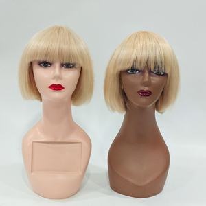 Peluca Bob Rubia FH 613 de Cabello Humano, Peluca Bob Corta sin Pegamento Hecha a Máquina con Red Transpirable, Venta Directa de Fábrica - Product Image 4