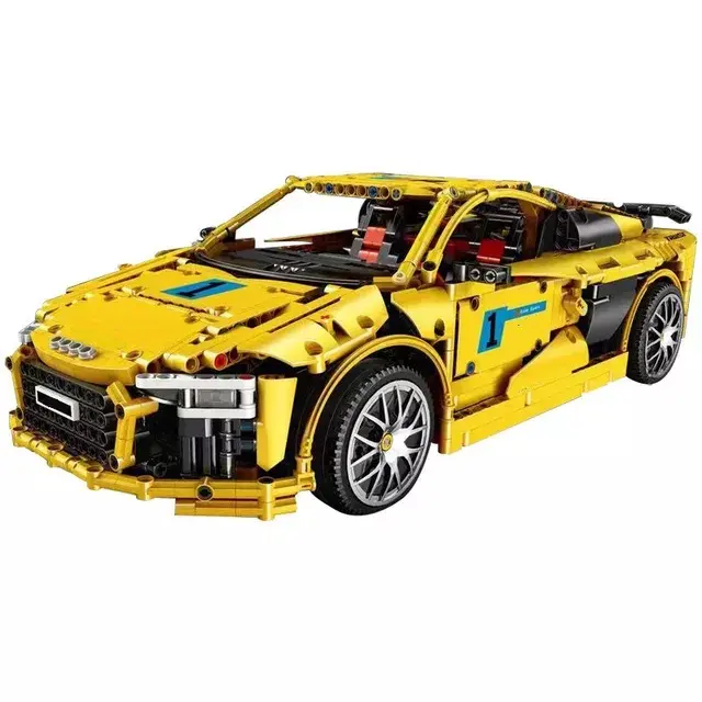 Mould King 13127 – modèle de voiture de course en plastique MOC Abs, assemblage de blocs de construction pour cadeaux d'anniversaire