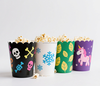 Gobest Gobelets en papier kraft jetables biodégradables à paroi unique et à usage commercial pour gaufres à la crème glacée et aux œufs et frites