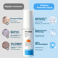 OTVENA VC Crème Visage et Corps Légère Éclaircissante et Unifiante à la Vitamine E et aux Perles, Protection Solaire, Résistante à l'Eau et à la Transpiration, Anti-bronzage