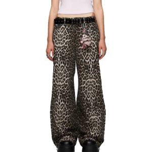 Jeans Boyfriend de Estilo Urbano al por Mayor para Mujer, Pantalones de Cintura Alta y Pierna Ancha, Pantalones Casuales para Dama, Jeans Holgados con Estampado de Leopardo para Mujer - Product Image 5