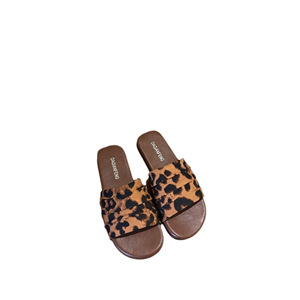 2026 New Korean Style <strong>Women</strong> <strong>Shoes</strong> Flat Open Toe Pleats Outdoor Retro Leopard Print Beach Casual Hard-wearing Light Weight Summer - Product Image 3