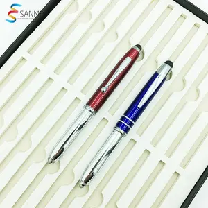 الترويجية النقش مصابيح إضاءة ليد مخصصة معدن القلم مع القلم للمنتجات الطبية
