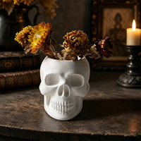 Moule en silicone 3D réutilisable en forme de crâne, idéal pour la décoration de gâteaux, les pots de plantes succulentes en ciment et les créations DIY d'Halloween - Meilleure vente