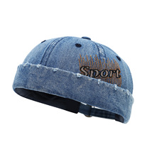 Casquette Melon en jean délavé style rétro américain, 6 panneaux, ajustable, pour le hip-hop urbain, la pêche et le sport, vente en gros personnalisée