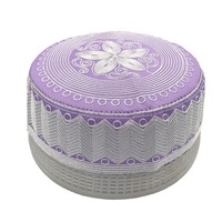Venta al por mayor de fábrica de uso diario de los hombres de poliéster tejido de ganchillo religión musulmana sombrero de oración Islam islámico Kufi sombrero de oración