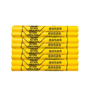 Tamaño personalizado portátil de alta resistencia amarillo HDPE plástico médico cubo de basura bolsas de revestimiento de residuos de riesgo biológico bolsas de basura para residuos hospitalarios - Product Image 3