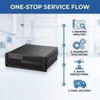 Châssis de serveur GPU pour calcul IA 4U 5U, boîtier rackable avec aérations de refroidissement à haut débit d'air, en tôle de précision industrielle, personnalisable OEM