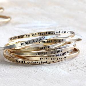 Brazalete grabado personalizado de Plata de Ley <span class=keywords><strong>925</strong></span>, pulsera - Product Image 1