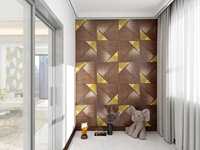 Panneau mural 3D moderne en PVC pour hôtel et maison, carrelage mural auto-adhésif imperméable