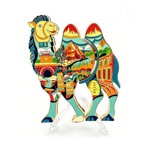 Imanes Decorativos para Refrigerador con Diseño de Fénix al Estilo de la Ópera China, Hechos a Mano en Metal Duradero, con Acabado Pintado, Recuerdos Culturales Tradicionales - Product Image 3