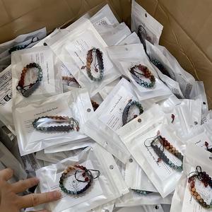 Bracelet personnalisé en stock, en forme <span class=keywords><strong>de</strong></span> boule <span class=keywords><strong>de</strong></span> cristal <span class=keywords><strong>turquoise</strong></span>, double couche, fait main, en corde tressée, collection bohème - Product Image 5