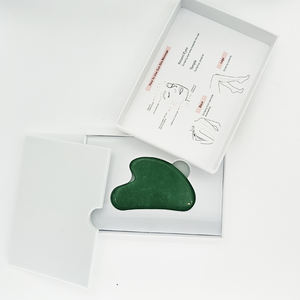 Outils de massage Gua Sha en jade naturel et quartz rose, vente en gros d'usine, pour le soin du visage. - Product Image 4