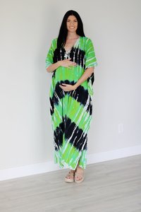 Women's High Quality Loose Floral Print Maxi <b>Kaftan</b> <b>Dress</b> Short Sleeve <b>Plus</b> <b>Size</b> Casual Wear for Summer Natural Waistline Sashes - Product Image 4