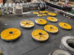 Vente chaude Prix d'usine <span class=keywords><strong>Poulie</strong></span> d'ascenseur à courroie trapézoïdale en acier personnalisée pour pièces de rechange de concasseur - Product Image 5