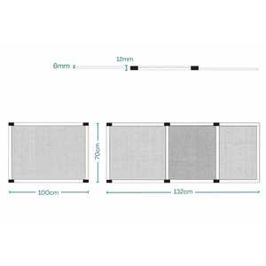 Mosquitera Extensible de Aluminio 70x100 Cm con Marco Gris para Ventanas y Balcones - Product Image 2