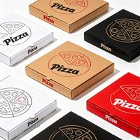 Boîte à pizza individuelle auto-érectible de 6 pouces en papier couché imprimé sur mesure pour 1/6 de pizza, jetable et portable
