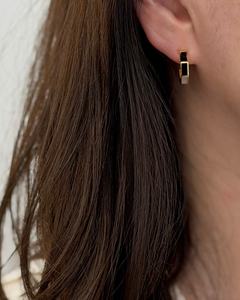 Boucles d'oreilles en or jaune 14K avec diamants, bijoux fins, vente en gros, fabricant sur mesure, usine de bijoux OEM ODM - Product Image 2