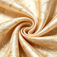 Tissu Brocart 100% Polyester à Prix Compétitif, Poids Moyen, Largeur 150CM, Respirant, Teint, pour Vêtements Féminins, Blouses et Robes