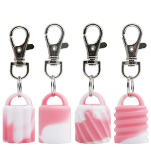 Bên Trong Đường Kính 13.5Mm Xách Tay Bền Silicone Son Môi Chủ Keychain Thiết Kế Lip Balm Thay Thế Lip Bìa Cho Lip Gloss Cap - Product Image 3